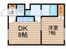 吉川マンション 1DKの間取り