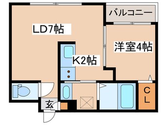 間取図 ラフィーネN26ウエスト