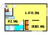 Ｔｉ　ａｍｏ　Ｓ１８ 1LDKの間取り