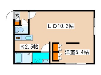 間取図 Ｔｉ　ａｍｏ　Ｓ１８