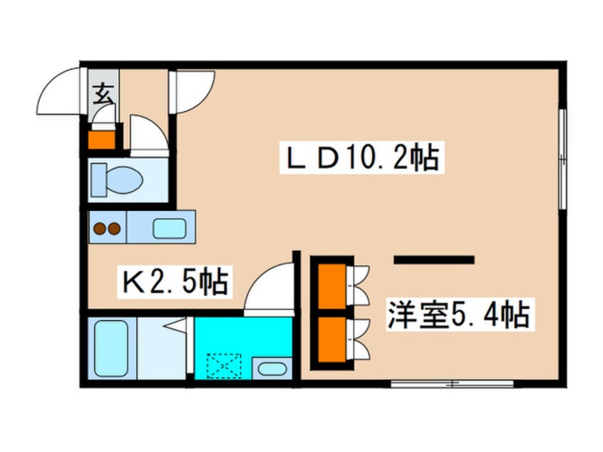 間取図 Ｔｉ　ａｍｏ　Ｓ１８