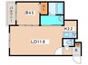 ABOND東札幌 1LDKの間取り