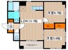 グロワ－ル聖苑 2LDKの間取り