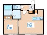 アルファスクエア西28 1LDKの間取り