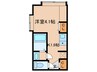 ピュア東彩館Ⅵ 1Kの間取り