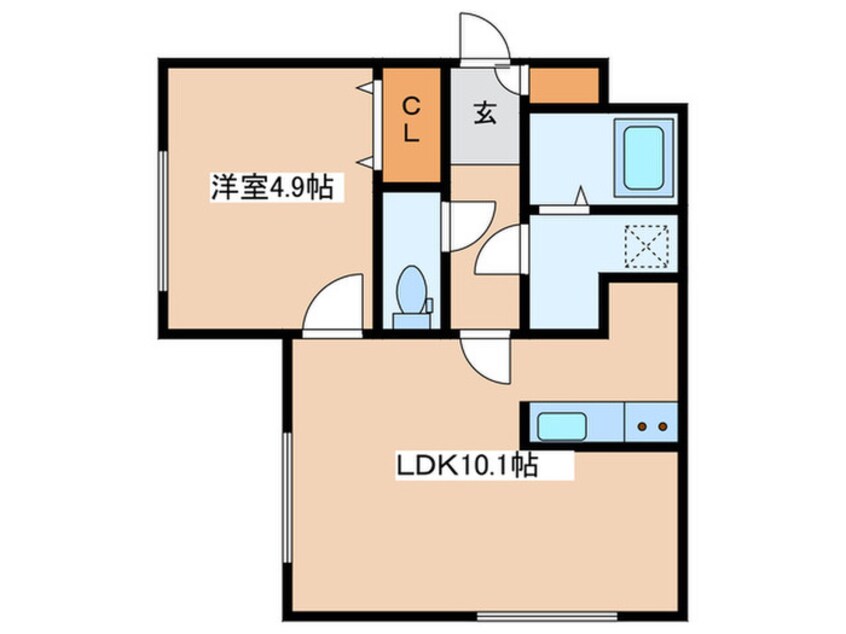 間取図 パインハート中の島