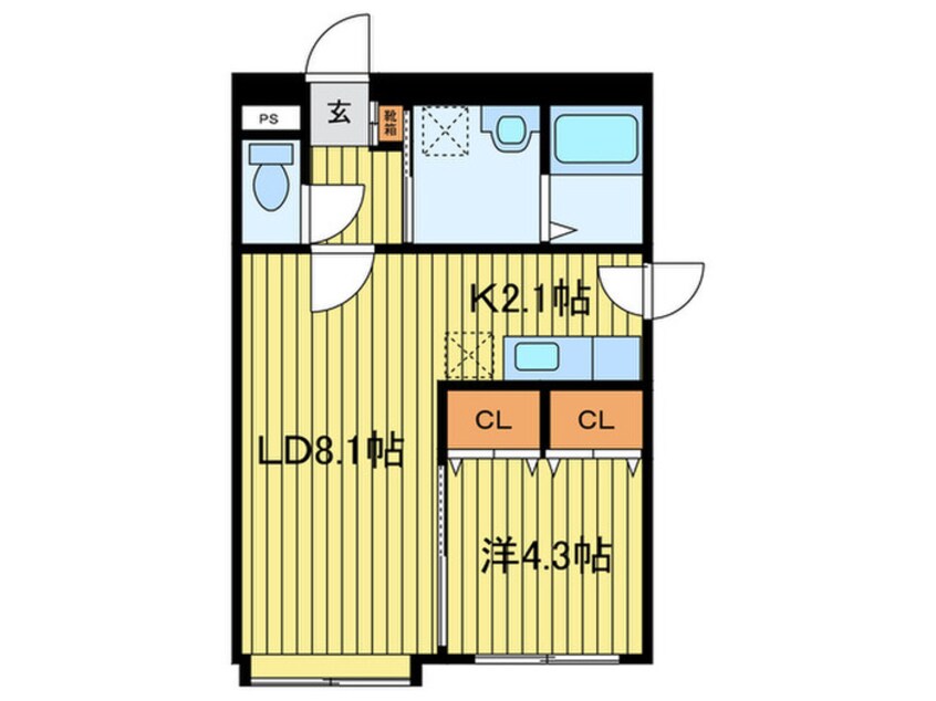 間取図 ディスティニ－Ⅱ