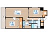 スクエアマンション６１４ 2LDKの間取り