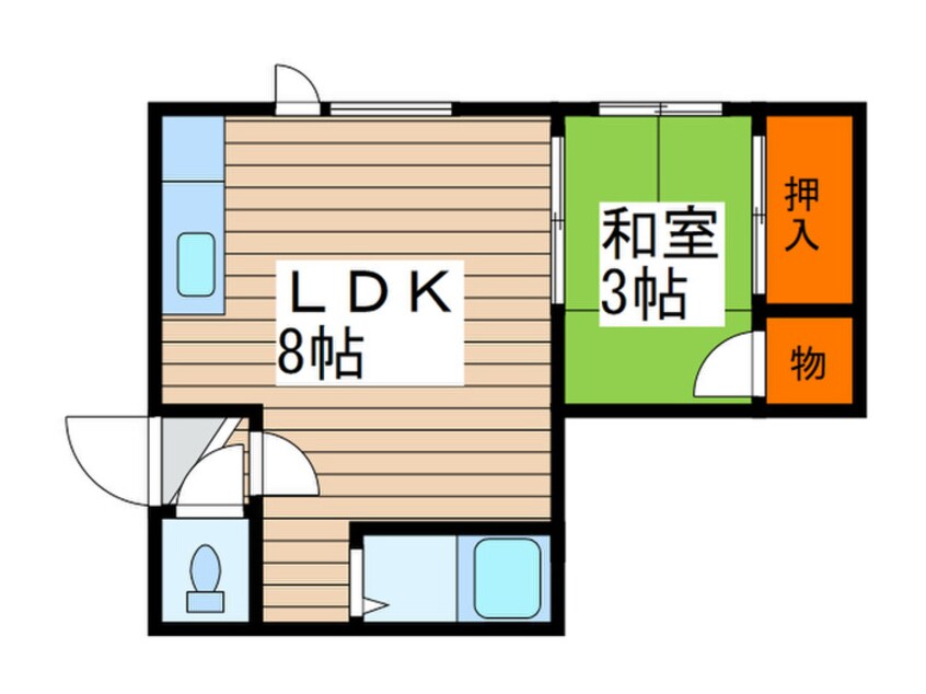 間取図 コーポ月寒西