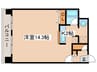 エッジウォ－タ－テラス 1Kの間取り