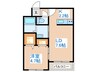 Cozy Place琴似 1LDKの間取り