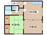 フラッツ３２８ 2DKの間取り