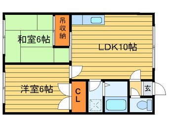 間取図 中屋ハイツＡ棟