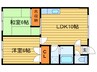 中屋ハイツＡ棟 2LDKの間取り