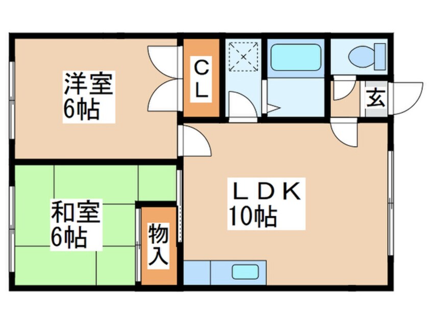 間取図 中屋ハイツＡ棟