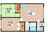 なかやハイツＡ 2LDKの間取り
