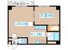 パークサイドヒサエ 1LDKの間取り