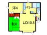 ツインコ－ポα 2LDKの間取り