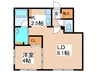 Birch 1LDKの間取り