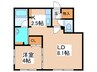 Birch 1LDKの間取り