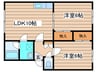 ツインハイツＢ 2LDKの間取り
