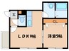 フェリーク 1LDKの間取り