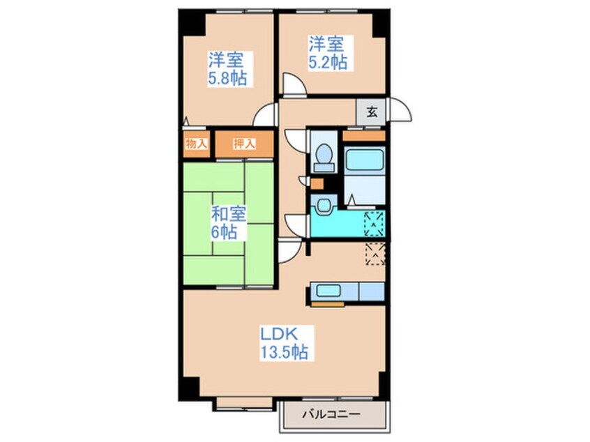 間取図 第2エクセルナガタ