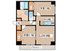 三雄マンション 2LDKの間取り