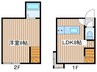 AMS N19 1LDKの間取り