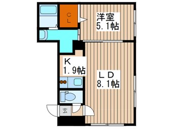間取図 グランメ－ル北４０条Ｂ