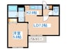 ヴィラ・コンフォ－ト琴似 1LDKの間取り