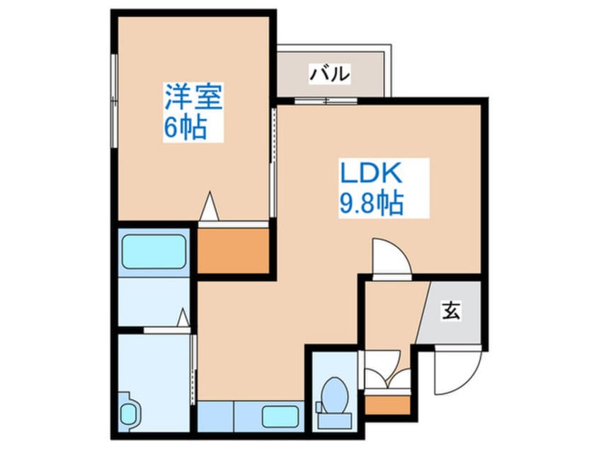 間取図 ヴィラ・コンフォ－ト琴似