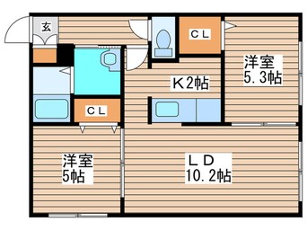 間取図 レグザ山鼻