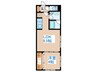 Casa Centro平岸 1LDKの間取り