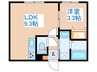 NSI発寒駅前 1LDKの間取り