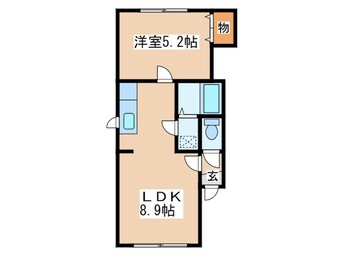 間取図 シャネル月寒ＥＡＳＴ