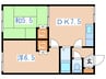 レジデンス２４ 2DKの間取り
