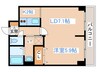 スカイコ－トＫ 1LDKの間取り