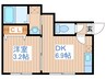 スターハイツ北22 1DKの間取り