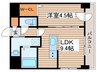 プライマル札幌桑園 1LDKの間取り