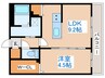 プライマル札幌桑園 1LDKの間取り
