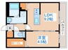 プライマル札幌桑園 1LDKの間取り