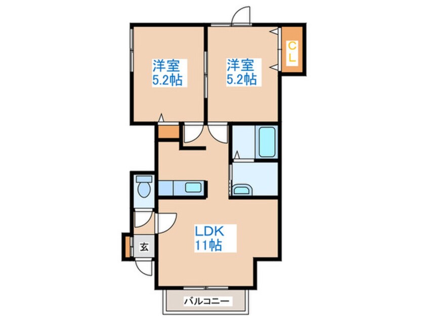 間取図 ヴィラ・フロ－リッシュ