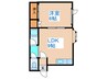 アークハミット 1LDKの間取り