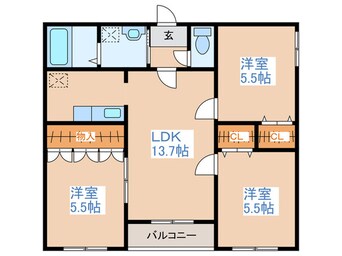 間取図 ヌ－ボ・ストリア澄川