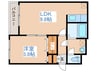 平岸スクエア２１ 1LDKの間取り