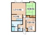 小田ビル　美園ライラックハイツ 2LDKの間取り