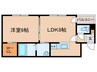 A BOND月寒東　B棟 1LDKの間取り