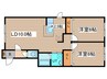 アヴニールⅡ 2LDKの間取り