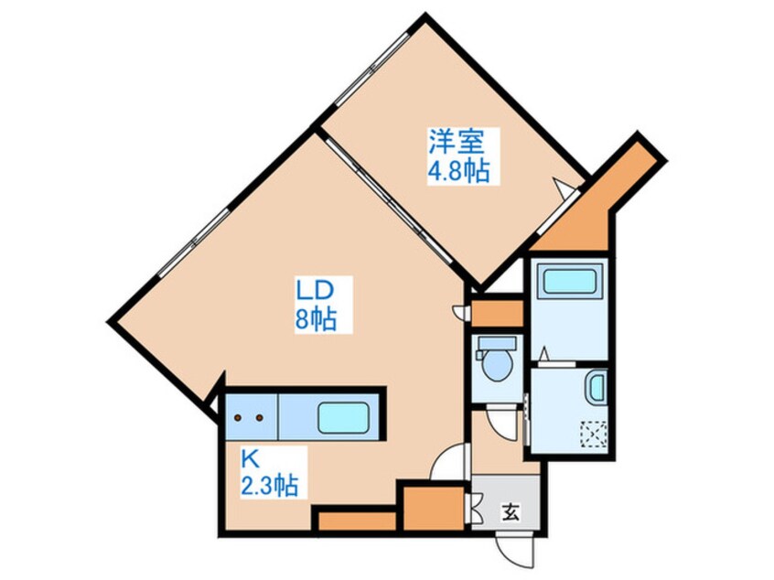 間取図 デイズ発寒南